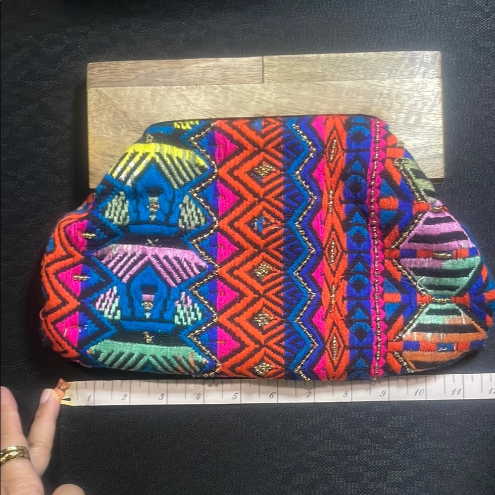 Colorful Patterned Clutch Bag - Picture 3 of 17